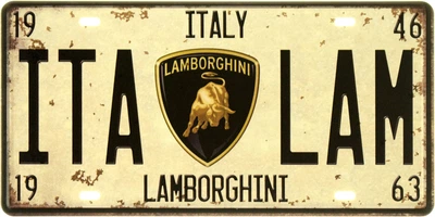 Металлическая табличка "Italy Lamborghini (ITA LAM)" (ms-104007)