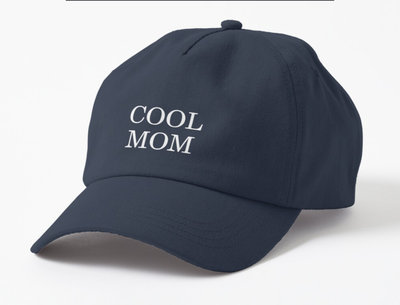 Кепка Унисекс Malfini с принтом Крутая мама Cool mom для мамы Темно-синий