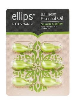 Вітаміни для волосся Ellips "Живлення та м'якість Балі" Vitamin Balinese Essential Oil with Jasmine Oil, 6 капсул по 1 мл (8993417303029)