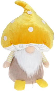 Мягкая игрушка Гном-гриб 33см, желтая шапка (BD-877-239-Y)