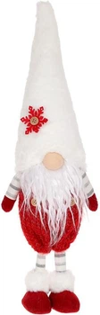 Мягкая игрушка «Гном в белом колпаке» BonaDi 13х10х45 см (dec0008872)
