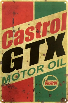 Металлическая табличка "Castrol GTX Motor Oil" (ms-002224)