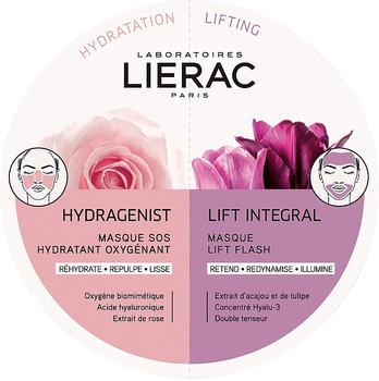 Кремова маска для обличчя Lierac Duo Mascarilla Hydragenist & Lift Integral 2 x 6 мл (3253581667408)