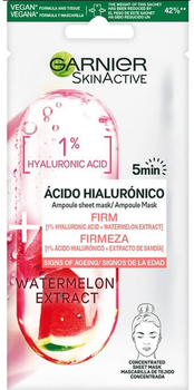 Maseczka do twarzy na tkaninie Garnier SkinActive Watermelon Extract Firming Face Mask 1 Unit 140 g (3600542387255)