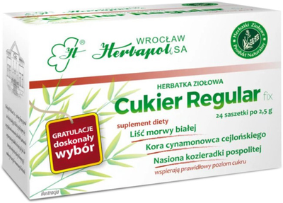Чай Herbapol Sugar Regular fix 24 пакетика (5906014221507)