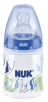Пляшка для годування Nuk Biberon First Choice Silicona 1 Mes Синя 150 мл (4008600176077)
