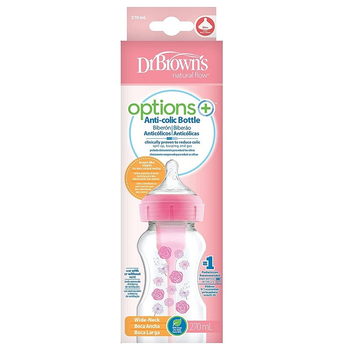 Butelka do karmienia Dr. Brown's Baby Bottle Wide Mouth PP Pink 240ml (72239325476)