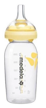 Пляшка для годування Medela Baby Bottle Calma Tetina Silicona Біла 250 мл (7612367024990)