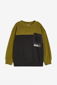 Свитшот зелено-черный Dreams H&M 98-104см (400093144)