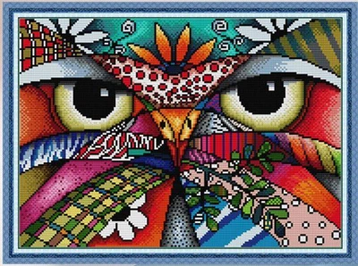 Набор для вышивания по нанесённой на канву схеме "Eagle Painting". AIDA 14CT printed 40*30 см