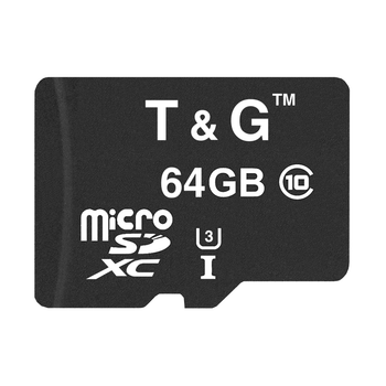 Карта памяти MicroSDXC 64GB UHS-I/U3 Class 10 T&G (TG-64GBSDU3CL10-00)