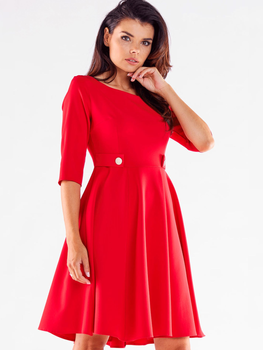 Sukienka trapezowa damska Awama A520 1220716 XL Czerwona (5902360573727)