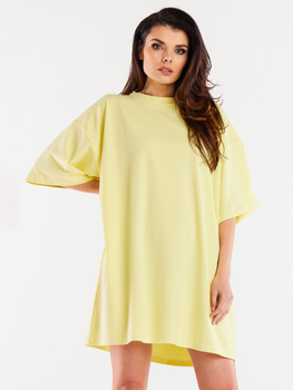 Sukienka T-shirt damska oversize Infinite You M255 1424473 One Size Żółta (5902360581579)