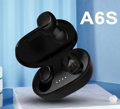 Бездротові bluetooth навушники TWS A6S чорні
