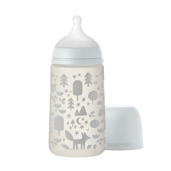 Пляшка для годування Suavinex 1 Bottle Physiological Silicone Teat T/M Біла 270 мл (8426420072182)