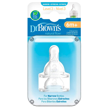 Силиконовая соска Dr.brown's Teat Level 3 Standard 2 Pieces (72239305010)