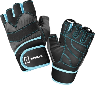 Рукавиці для фітнесу Tavialo чоловічі "М" Black-Gray-Blue (189202007)