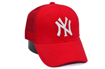 Бейсболка сітка Art cap New York Yankees 55-59 см червона (0919-804)