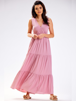 Sukienka letnia damska długa Awama A581 1419322 S Różowa (5902360580695)