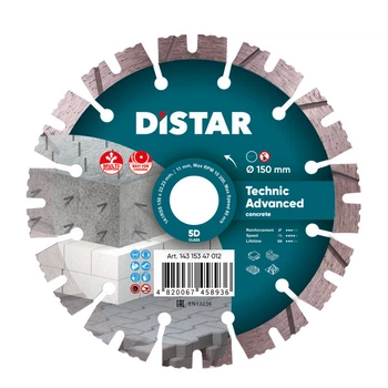 Круг алмазный отрезной Distar 1A1RSS/C3-H 150x2,3/1,5x11x22,23-12 Technic Advanced (14315347012)
