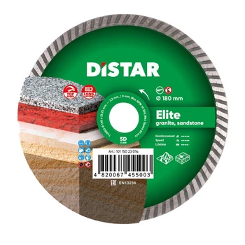 Круг алмазный отрезной Distar 1A1R Turbo 180x2,4x9x22,23 Elite (10115023014)