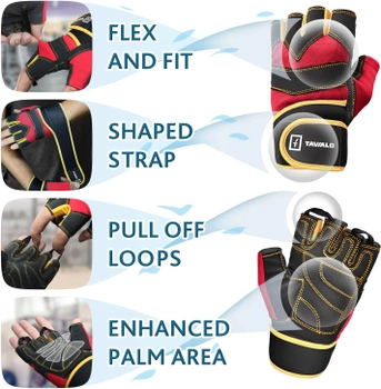 Перчатки для фитнеса Tavialo мужские "L"