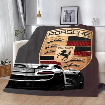 Плед Автомобиль Porsche Порше покрывало с 3D рисунком размер 160х200