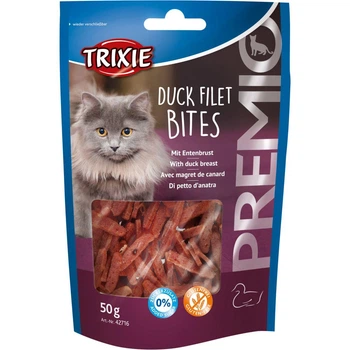 Ласощі для котів з сушеного філе качки Trixie Premio Duck Filet Bites 50 г