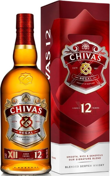 Віскі Chivas Regal 12 років витримки 1 л 40% в подарунковій упаковці (080432400432R)