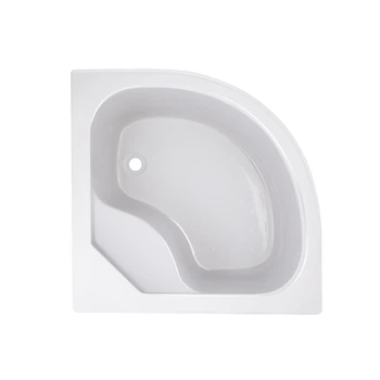 Душевой поддон Lidz KAPIELKA ST80x80x41 см, високий, напівкруглий, з панеллю, діаметр зливу 52 мм