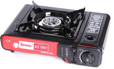 Портативная газовая плита Voltronic SEAROCK под газовые баллоны бутан и пропан-бутан Box Red (YT20870)