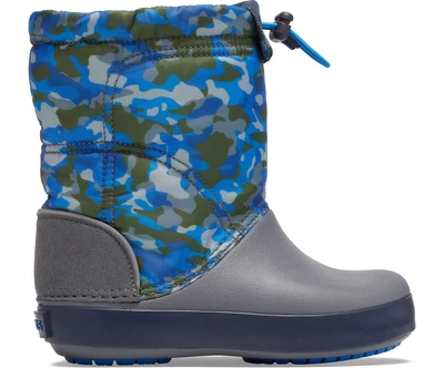 Зимние сапоги Crocs Kids Crocband LodgePoint Graphic Winter Boot Army Green/Charcoal р. J1/32,5/20.5см