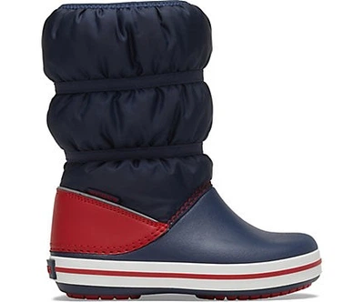 Зимние сапоги Crocs Kids Crocband Winter Boot Navy/Red р. 7/24/14.5см