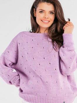 Sweter damski luźny Awama A445 1185469 One Size Purpurowy (5902360557840)