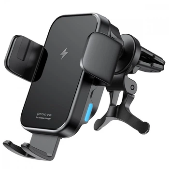 Автомобильный держатель с беспроводным ЗП Proove Triple Clamp 15W black