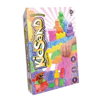 Кинетический песок "KidSand" KS-04-10U-15U коробка 1000 гр 4673716