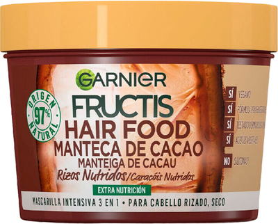 Маска для волосся Garnier Fructis Hair Food Manteca De Cacao Mascarilla Rizos Nutridos 400 мл (3600542439350)