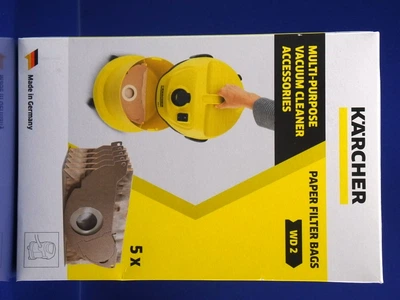 Набор бумажных мешков для пылесосов KARCHER WD2, SE20 (6.904-143.0)