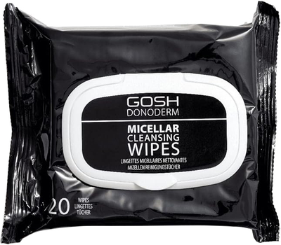 Вологі серветки для зняття макіяжу Gosh Donoderm Micellar Cleansing Wipes 20 шт (5711914126308)