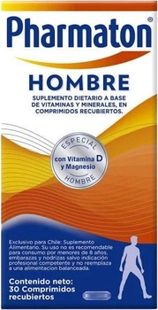 Вітаміни Pharmaton Man Vitamins And Minerals 30 Таблеток (8470001948199)