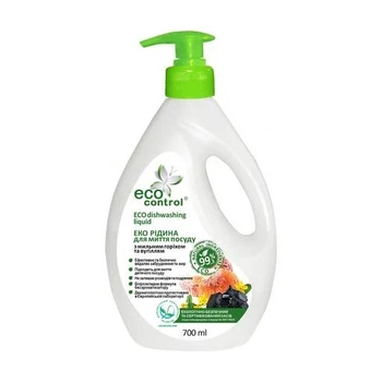 Жидкость для мытья посуды с мыльным орехом и углем ECO Control 700 мл (5118)
