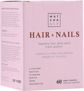 Вітаміни Matcha&Co Hair&Nails для волосся та нігтів 60 Капсул (8437017961222)