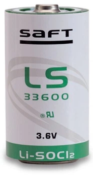 Батарейка литиевая SAFT LS33600 STD, "D", 3.6V, LiSOCl2
