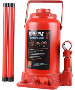 Домкрат бутылочный Дорожная карта 20т H 230/430 красный