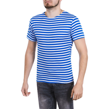 Тельняшка-футболка вязаная (голубая полоса, десантная) 64