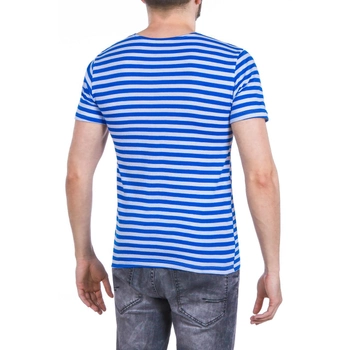 Тільняшка-футболка в'язана (блакитна смуга, десантна) 46