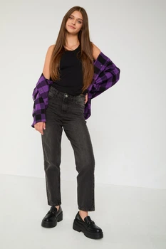 Джинси МОМ FIT Reporter Young (233-0110G-33-001-1) 152 см. темно-сірі