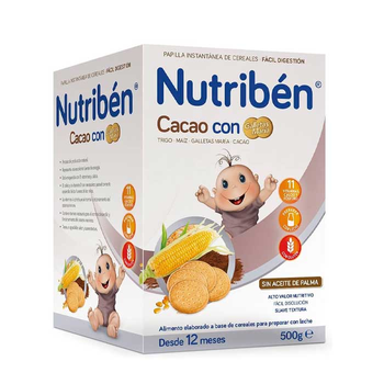 Kaszka owsiana dla dzieci Nutriben Nutribn Cocoa with Maria Cookies 500 g (8430094305835)