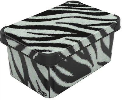 Коробка з кришкою Qutu STYLE BOX ZEBRA 20 л