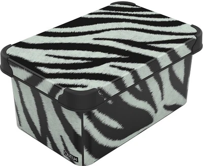 Коробка з кришкою Qutu STYLE BOX ZEBRA, 5 л
